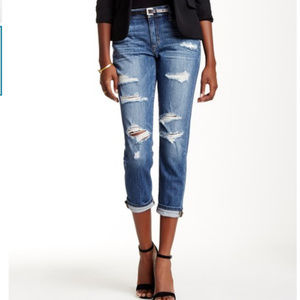 Joe's Jeans Boyfriend Slim Crop Distressed Jeans